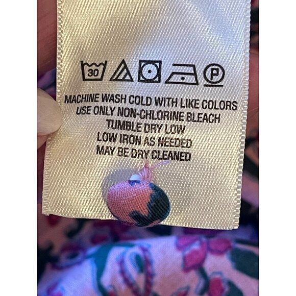 Maeve Anthropologie Purple Petunia Floral Print Pintucked Tank‎ Blouse XS - Picture 10 of 10